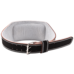 GoFit Padded Etched Leather Weightlifting Belt - Large