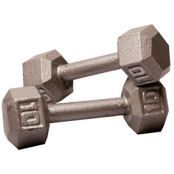 Body-Solid Cast Hex Dumbbell - 10 Lb.