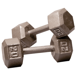 Body-Solid Cast Hex Dumbbell - 20 Lb.