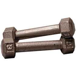 Body-Solid Cast Iron Hex Dumbbell - 3 Lb.