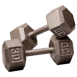 Body-Solid Cast Hex Dumbbell - 30 Lb.