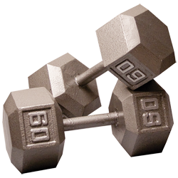 Body-Solid Cast Hex Dumbbell - 60 Lb.