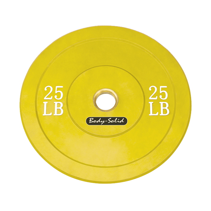 Body-Solid 25 lb. Bumper Plate - Yellow