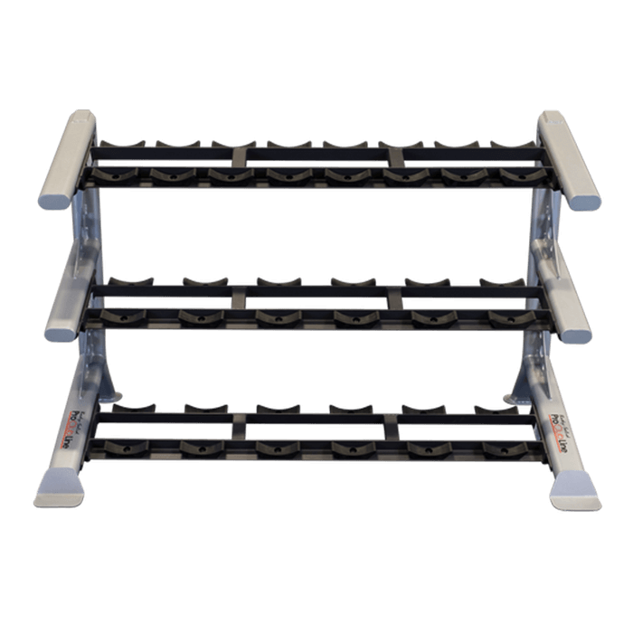 Body-Solid Pro Clubline Saddle Dumbbell Rack - Three Tier