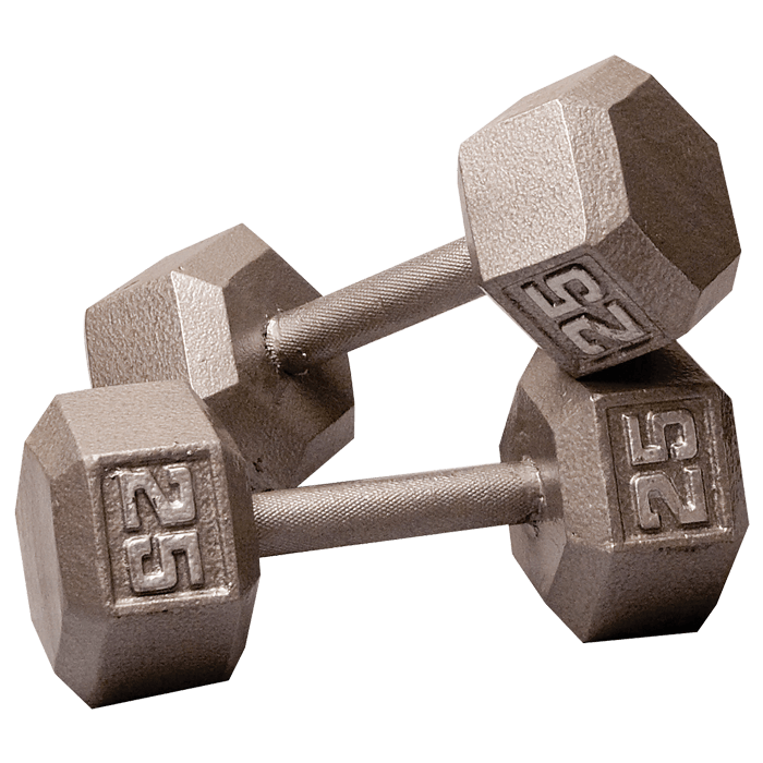 Body-Solid Cast Iron Hex Dumbbells